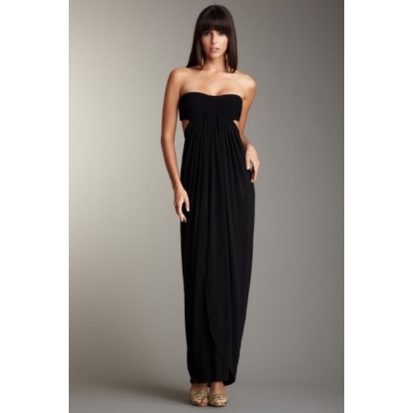 BCBGMaxAzria Dresses & Skirts - BCBG Black Open Back Gown XXS